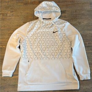 Nike White Patterned Hoodie